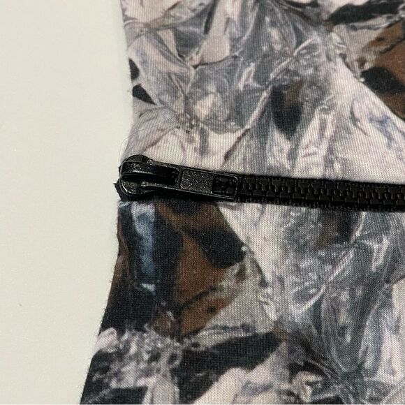 Topshop Zippered Midriff Black,White & Gray Cutout Mini Dress Women's Size 8 - Picture 10 of 15